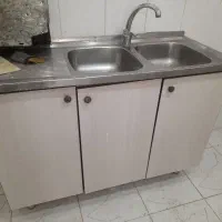 کابینت تمام MDF دست دوم با سینک و شیر آب|مصالح و تجهیزات ساختمان|ملایر, |دیوار