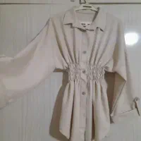 مانتو و شلوار کرم نو