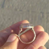 انگشتر نقره عقیق سوسنی شجر تک درخت فردوس|جواهرات|اصفهان, بوستان ناژوان|دیوار