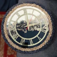 ساعت دیواری دست ساز رزینی