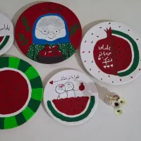 بشقاب سفالی یلدا