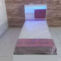 تخت ۱ نفره چراغدار پارچه ای جلو پارچه|تخت و سرویس خواب|رامهرمز, |دیوار