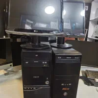 4 عدد کیس با مانیتور 17 led هارد 500 ،ddr3