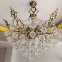 دو عدد لوستر برنز ۱۰ شاخه|لوستر و چراغ آویز|خوی, |دیوار