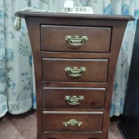 میز تلفن چوبی 4کشو