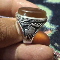 انگشتر جزع یمن کهنه ابدار