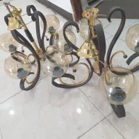 دو عدد لوستر ۴ لامپه و آویز سقفی نونو