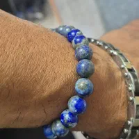 دستبند مردانه با سنگ لاجورد اصل