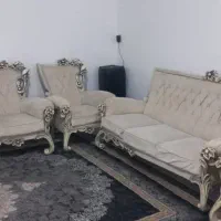 مبل هفت نفر چوب گردو|مبلمان خانگی و میز عسلی|دره شهر, |دیوار