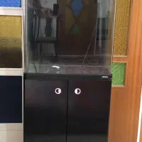 فروش آکواریوم شیشه خم ماهیران با کمد