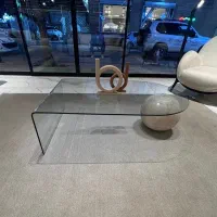 طراحی و اجرای میز سنگ و شیشه خم