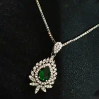 نیم ست نقره اصل آبکاری طلا سفید