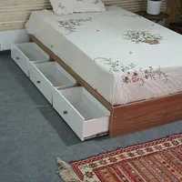 تخت یک و نیم نفره ۱۲۰ کشودار - ساده|تخت و سرویس خواب|تهران, ستارخان|دیوار