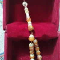 تسبیح آج فیل آغشته به کهربا کلکسیونی|کلکسیون اشیاء عتیقه|حمیدیا, |دیوار