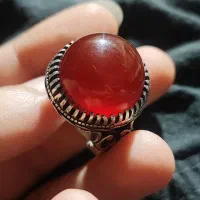 انگشتر نقره رکاب طرح عقربی دو مهره عقیق سرخ|جواهرات|تهران, آجودانیه|دیوار