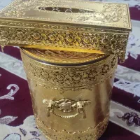 فروش سطل آشغالی و جا دستمال کاغذی رنگ ثابت و نو نو