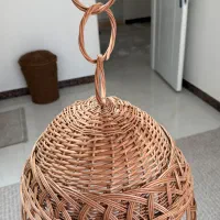 لوستر چوبی حصیری