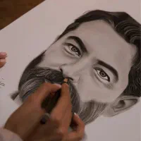 هدیه روز پدر طراحی چهره با جزئیات بالا|تابلو، نقاشی، عکس|کاشان, شهرک امیرکبیر|دیوار