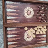 تخت نرد چوبی طرح فندق