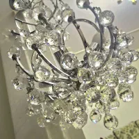 یک جفت لوستر برنجی روکش کروم