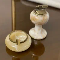 فندک و جاسیگاری سنگ مرمر