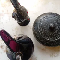 گاب پاش وتنگ بلوری وظرف سنگی قدیمی|کلکسیون اشیاء عتیقه|تهران, خانی آباد نو شمالی|دیوار