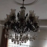 لوستر برنجی ۸ شاخه ی ۱۶ شعله|لوستر و چراغ آویز|رشت, اسماعیل آباد|دیوار