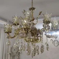 لوستر تمام برنج 2عدد|لوستر و چراغ آویز|قرچک, زیبا شهر|دیوار