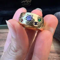 انگشتر طلا بدون اجرت با کسر نگین