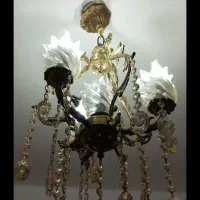 لوستر برنز در حد نو|لوستر و چراغ آویز|زنجان, |دیوار