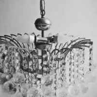 جفت لوستر گوی دار کریستالی ۲۲ شاخه نو و دیوارکوب|لوستر و چراغ آویز|اصفهان, خانه اصفهان|دیوار