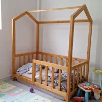 تخت دو طبقه . کلبه . کودک جوان سرویس چوبی سیسمونی|تخت و صندلی بچه|مشهد, نوید|دیوار