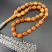 تسبیح کهربا کهنه و کلکسیونی