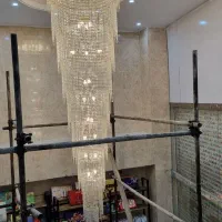 لوستر بلند مجلل|لوستر و چراغ آویز|رباطکریم, وهن آباد|دیوار