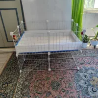 قفسه مشبک فلزی آماده دوطبقه .وسایل وخوراک جوندگان