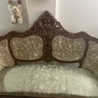 مبل‌ استیل چوب گردو ۹ نفره|مبلمان خانگی و میز عسلی|تهران, پرستار|دیوار