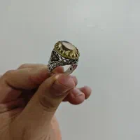 انگشتر نقره سیترین پرتلئلو