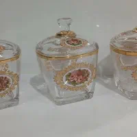 قندان گلدار و قندان کوچک