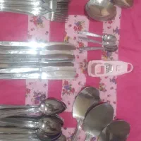 کفگیر وملاقه قاشق وچاقو