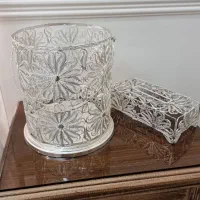 ست سطل و جادستمال ملیله کاری