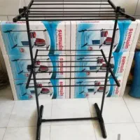 رخت آویز ایستاده دوطبقه جمع شونده رنگ مشکی