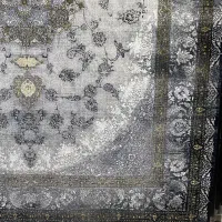 ترنج دار زمینه طوسی نخ خالص|فرش|مشهد, کوشش|دیوار