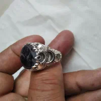 انگشتر نقره با نگین زیبا و خوش رنگ ومعدنی|جواهرات|اصفهان, لاله|دیوار