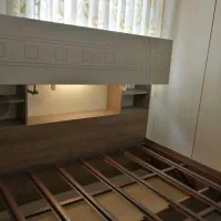 تختخواب دو نفره جنس بدنه ام دی اف|تخت و سرویس خواب|تنکابن, |دیوار