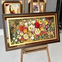 حس نشاط و سرزندگی فضای منزل با تابلو طرح گلدان