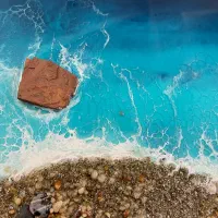 تابلو دریا و تابلوی کهکشان رزینی|صنایع دستی و سایر لوازم تزئینی|رشت, یخسازی|دیوار