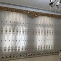 فروش پرده حریر گلدوزی شده