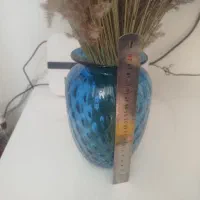 فروش گلدان آبی بلور