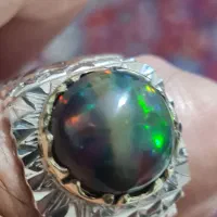 انگشتر نقره اوپال وعقیق|جواهرات|تهران, اکباتان|دیوار