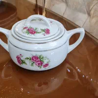 سرویس چینی گل سرخی آنتیک|ظروف سرو و پذیرایی|تهران, مینای جنوبی|دیوار